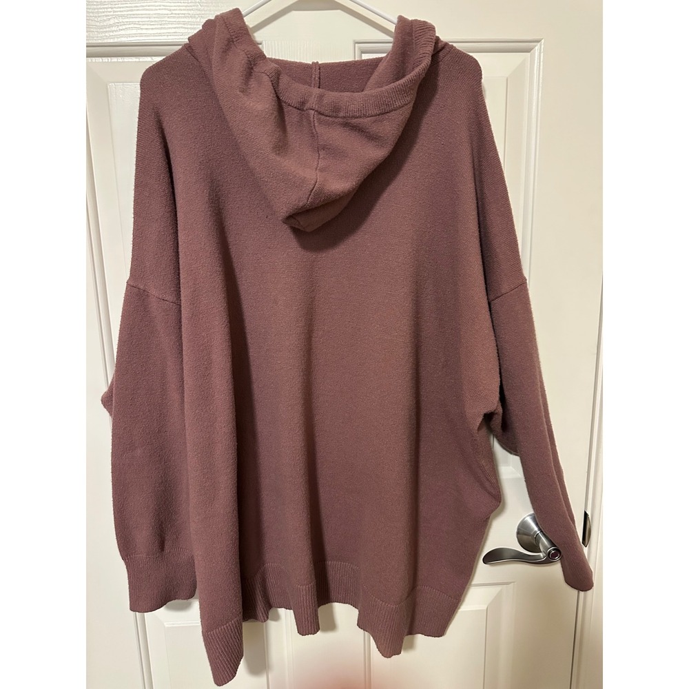 Torrid Sweater Hoodie Womens 4 Rosewood Knit Pullover Long Sleeve Oversized - Picture 2 of 6